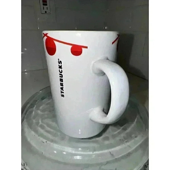 Starbucks Christmas Mug Coffee Cup Red Dot Holiday Ornament 10 Oz 2012 White - Picture 3 of 11
